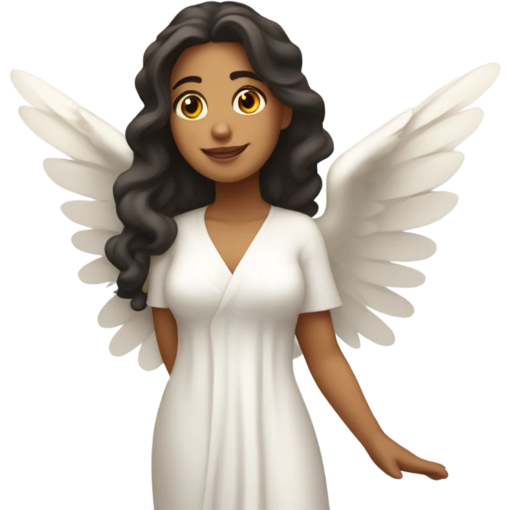 Latino woman angel emoji