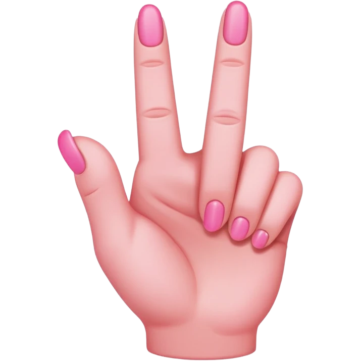 Pink middle finger emoji