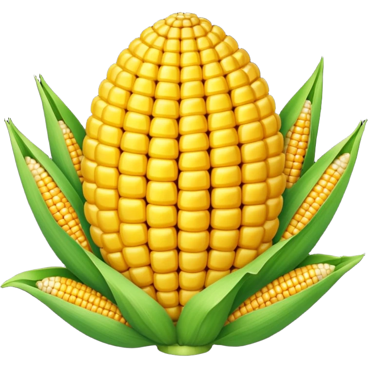 Corn in the shape of a ball emoji
