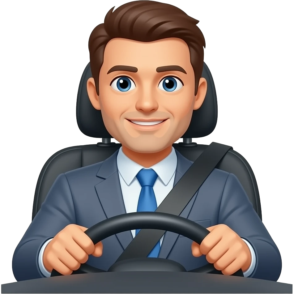 Conduccion responsable en carro emoji