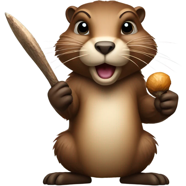 Dart playing beaver emoji