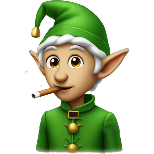 Elf smoking emoji