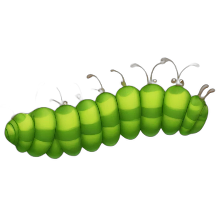 Many caterpillars emoji