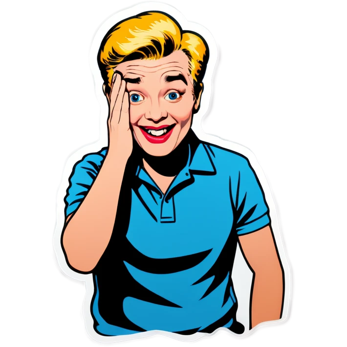 Pop art Be embarrassed emoji