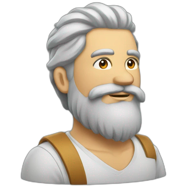 homme barbe et longs cheveux emoji