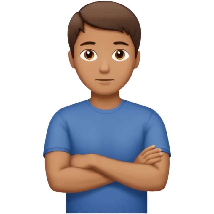 Man crossing his arm emoji