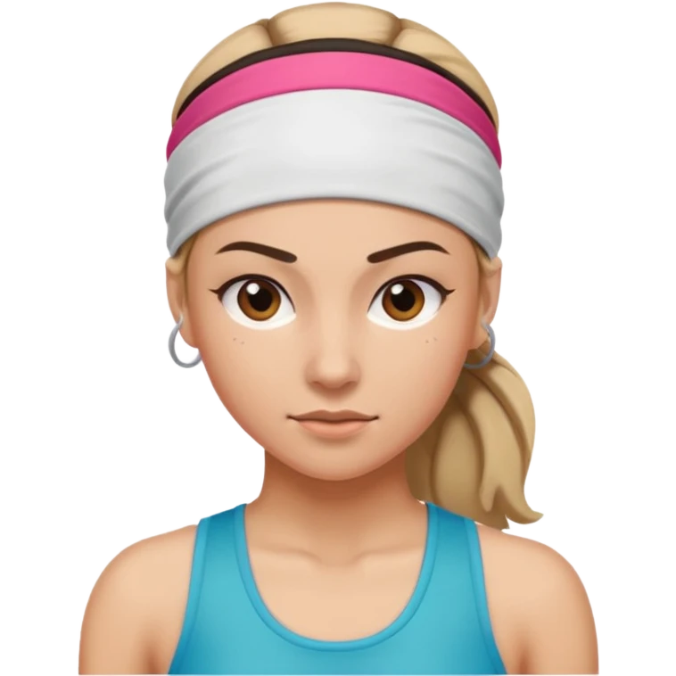 sportive woman with headband

 emoji