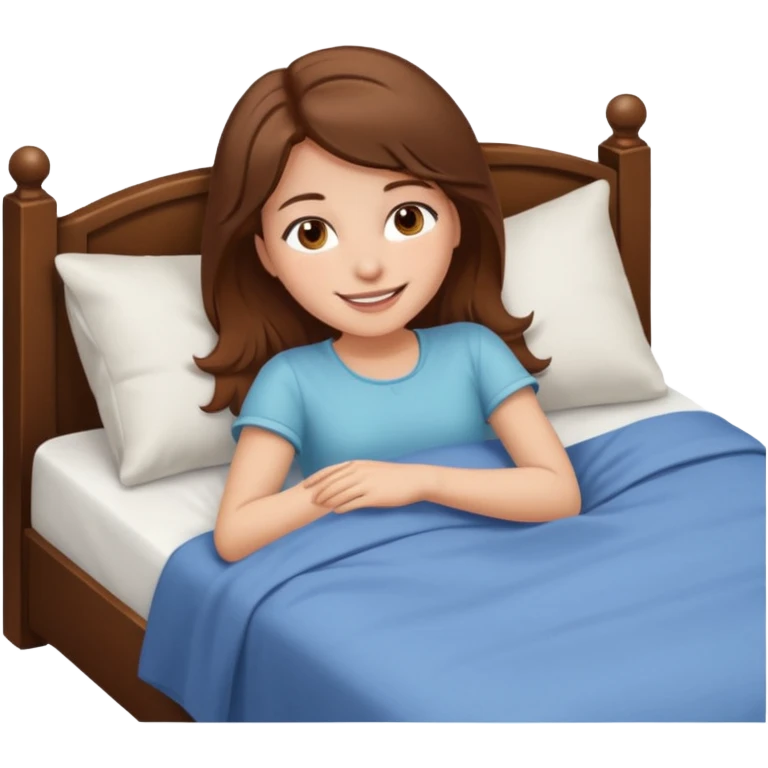lying on bed brown hair girl emoji