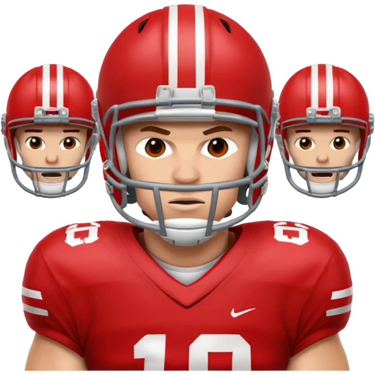 college football players helmets red  emoji
