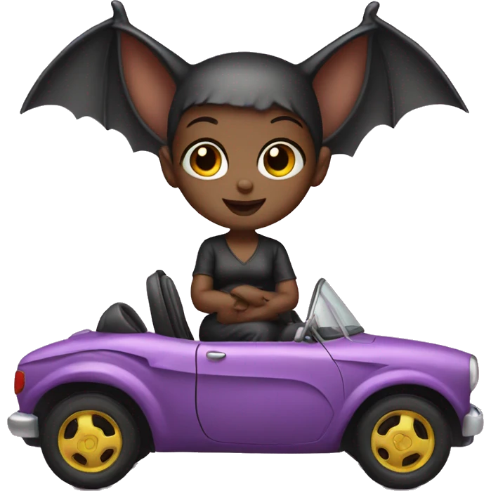 Baby bat girl car emoji
