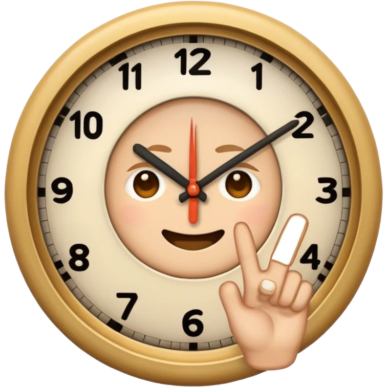 mach mir ein clock it emoji mit zwei finger emoji