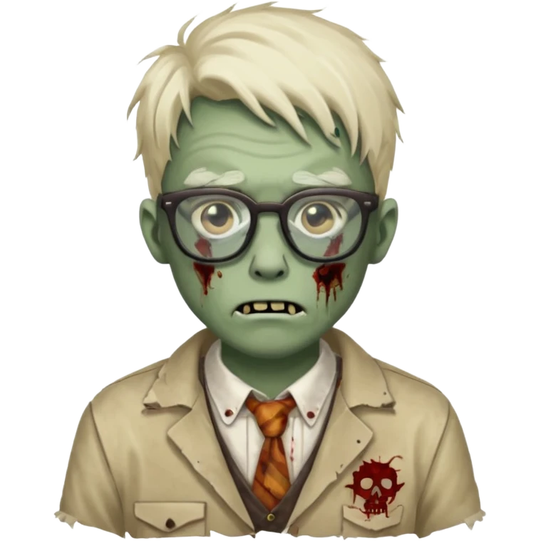 Zombie nerd emoji