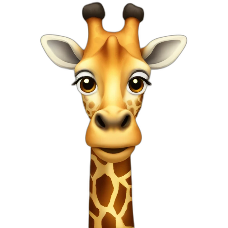 Giraffe with moustaches emoji