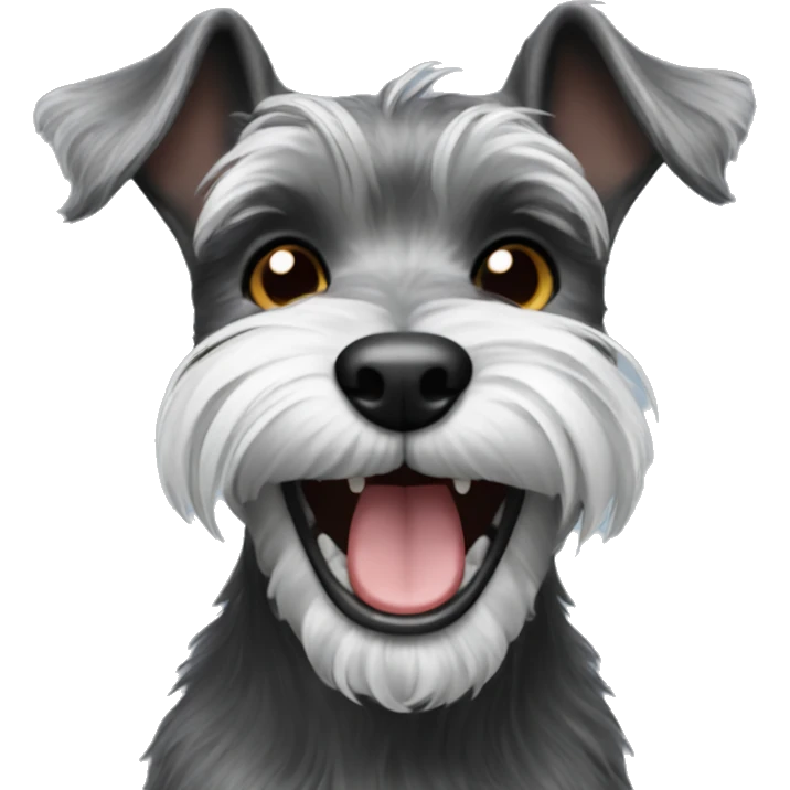 Schnauzer laughing  emoji