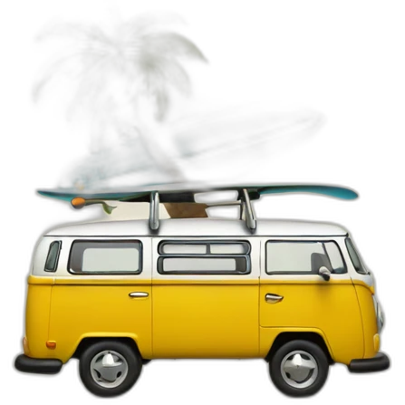 surfer with vw bus emoji