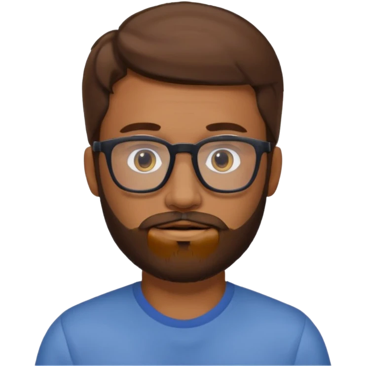 HOMME BRUN BARBE LUNETTE emoji
