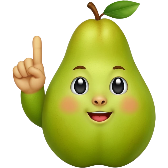 Eine Birne die Mittelfinger zeigt  emoji