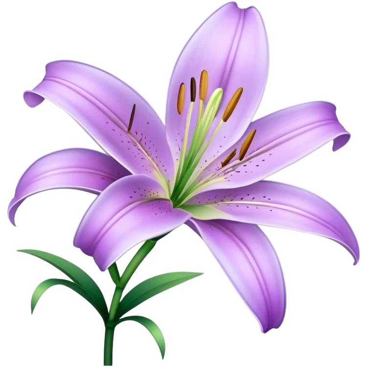 single Light Purple Lily, straight stem emoji
