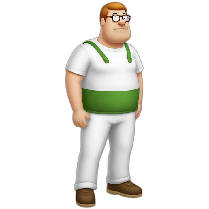 peter-griffin-family-guy, white t-shirt green pants emoji