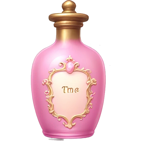 Pale pink rococo potion bottle  emoji