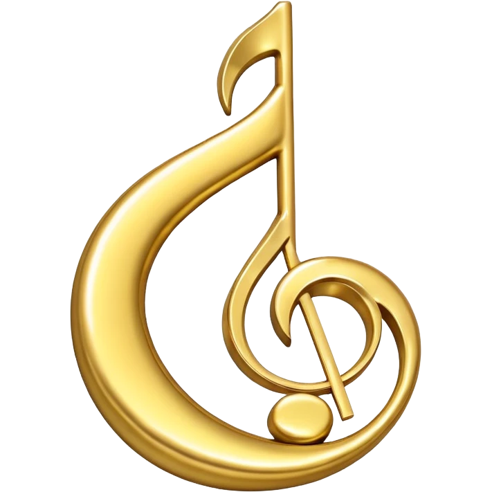 award in form of music note emoji