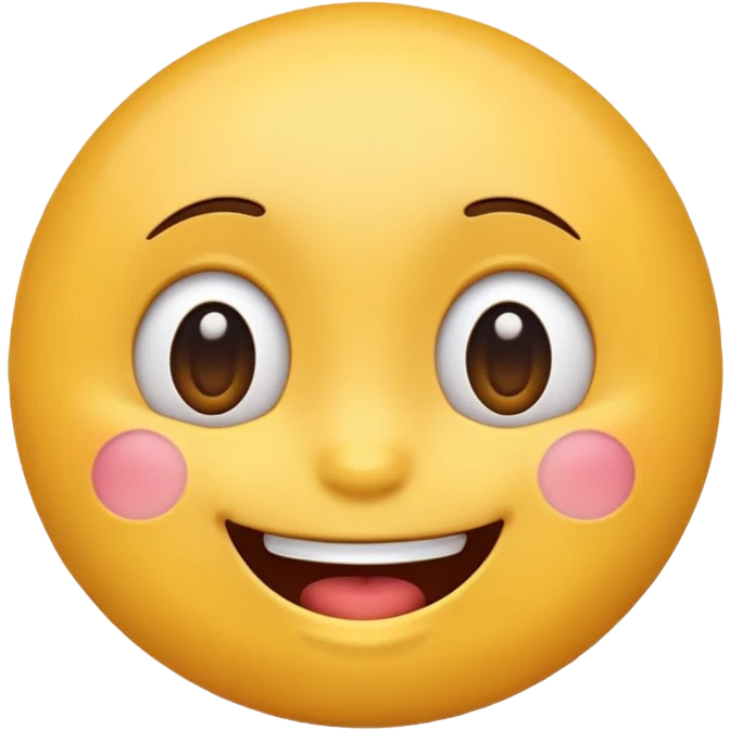 A talking emoji with a cute and expressive face emoji