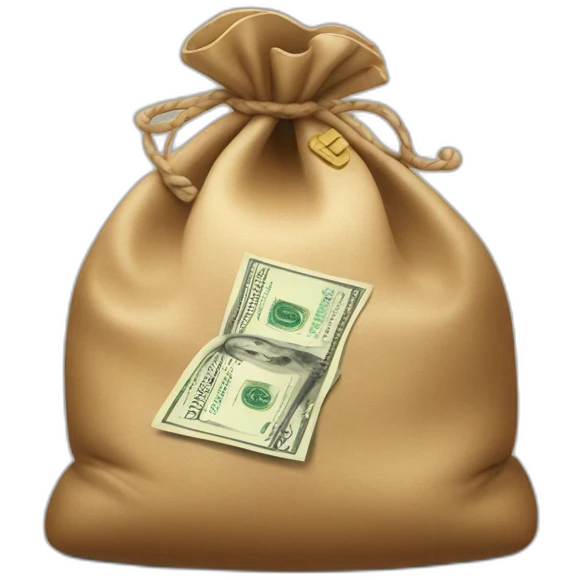 bag with $ ding emoji