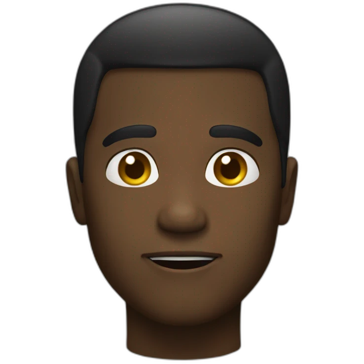 Black guy shoked emoji