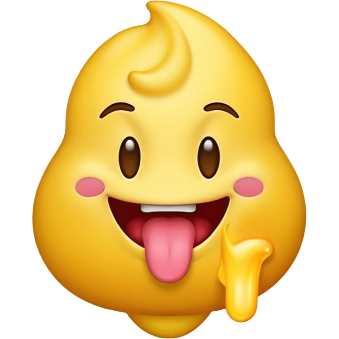 Emoji with tongue out and fart emoji