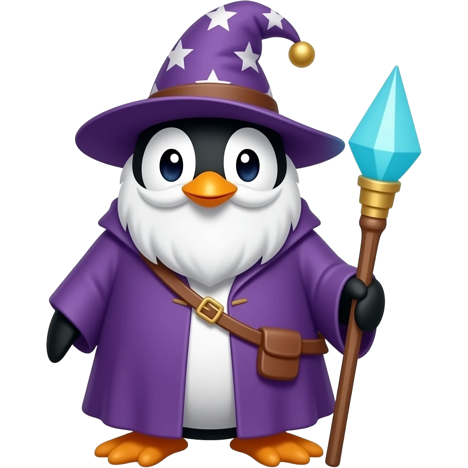 Penguin Wizard emoji