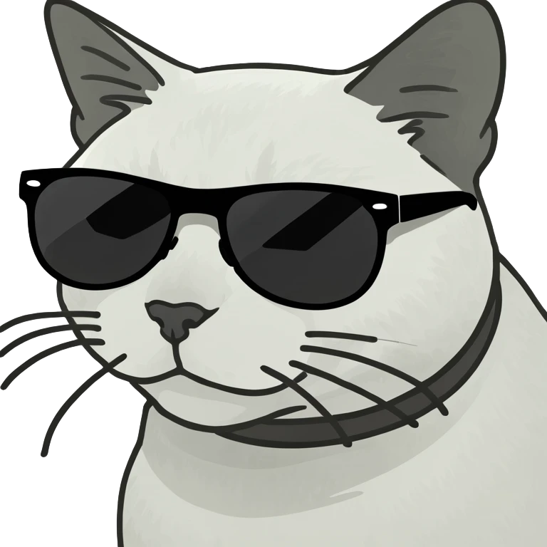 Cat with sunglasses emoji