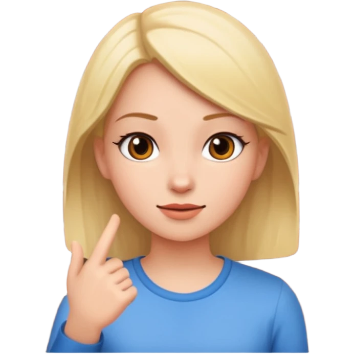 girl talking to a brick wall emoji