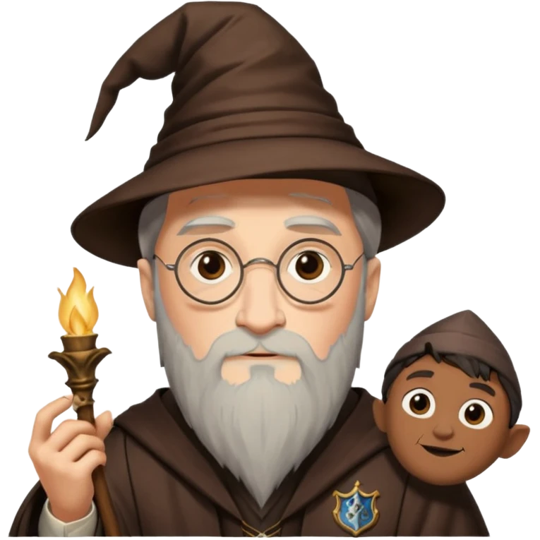 Harry Potter in Hogwats und mit Dombldor emoji