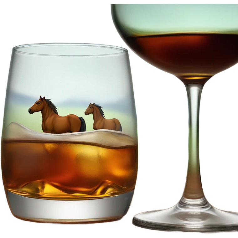 Bluegrass with horses and Burbon  emoji