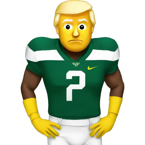 Trump in Oregon Ducks gear emoji