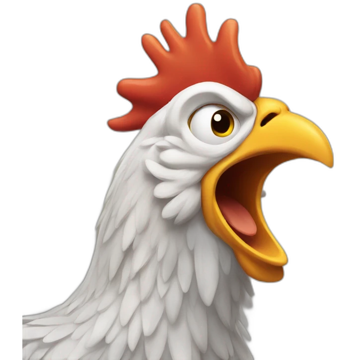 screaming chicken emoji