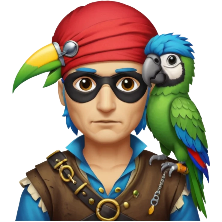 pirate and parrot emoji