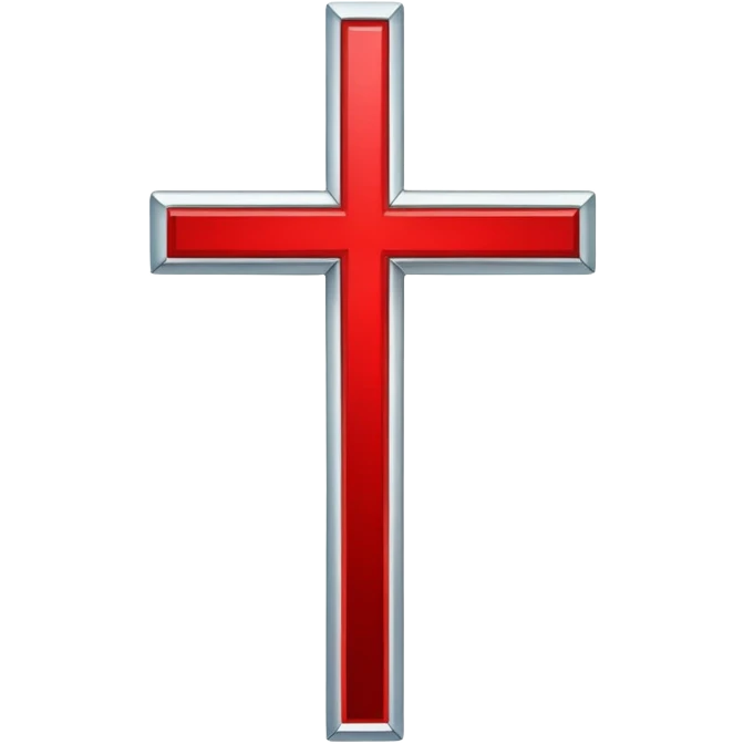A cross in the Cruz de Santiago model in red emoji