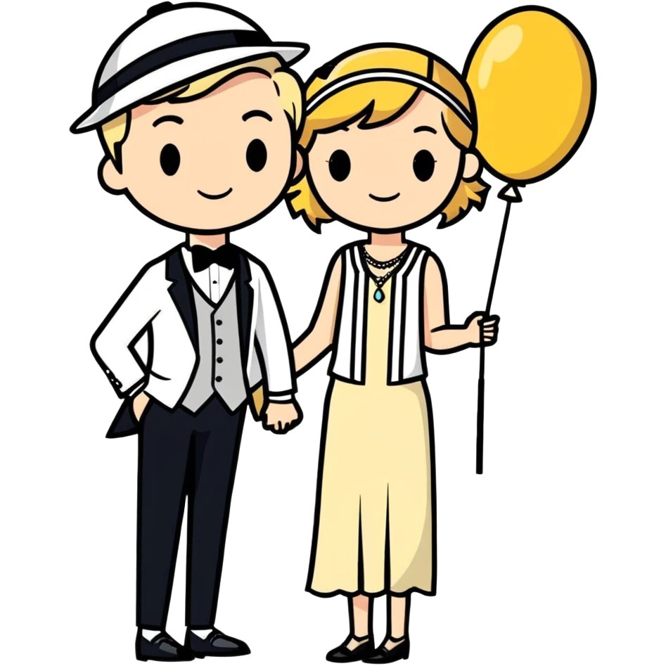 Great gatsby birthday theme emoji