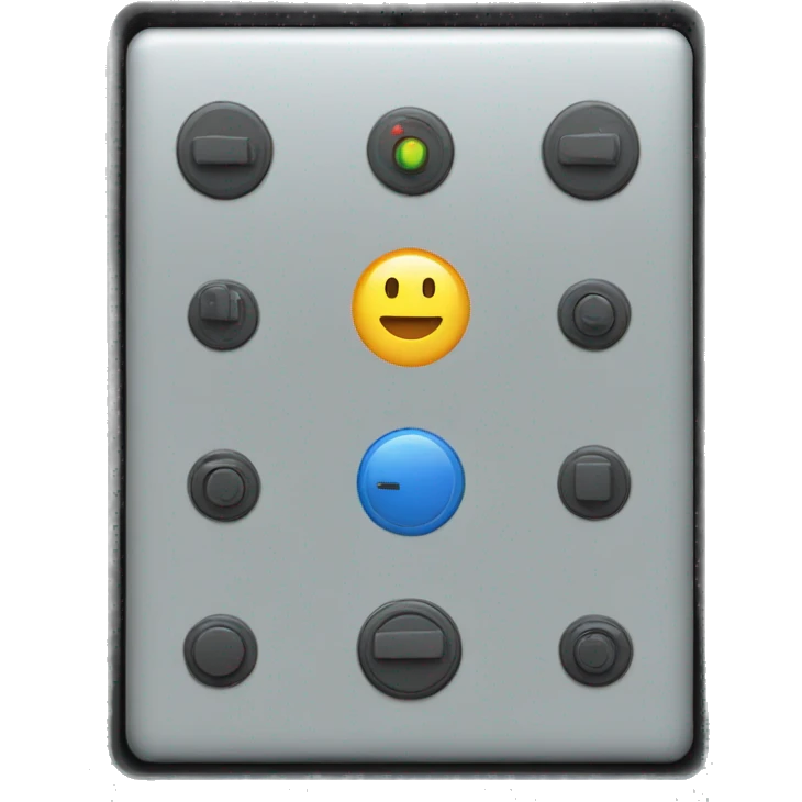 control panel of the train emoji