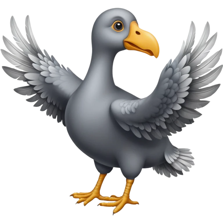 A dodo flyong in sky emoji