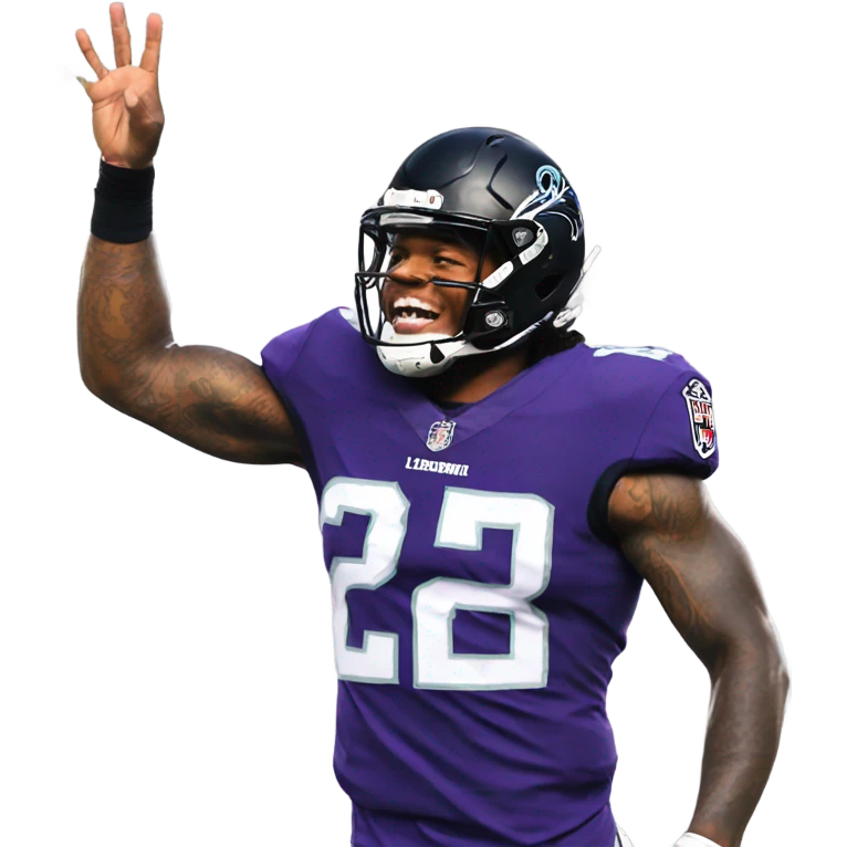 Lamar Jackson high fiving Derrick Henry emoji