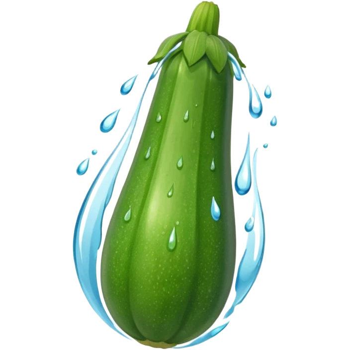 Ein Zucchini mit Wasser emoji