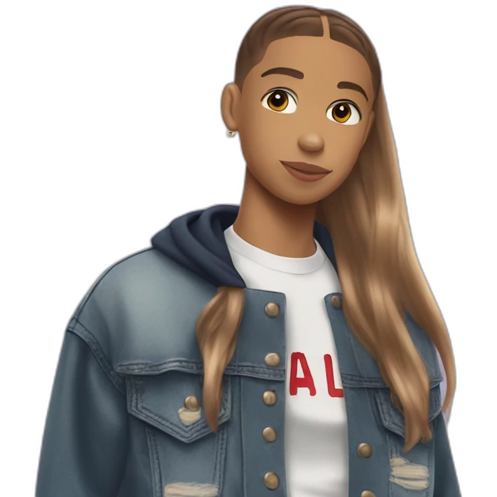 Mbappe embrasse Ariana grande emoji