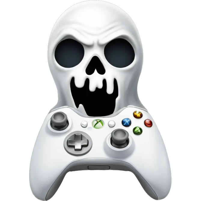 Ghost from call of duty with an Xbox controller  emoji