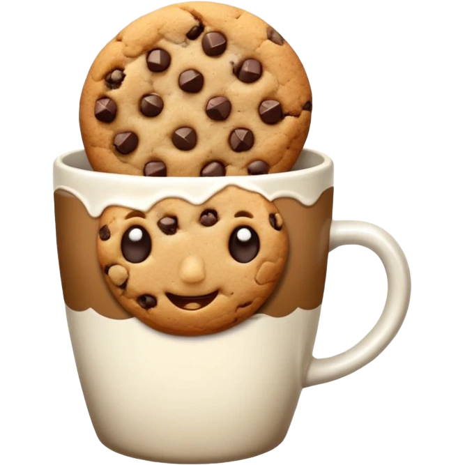 Cookies cup without face emoji