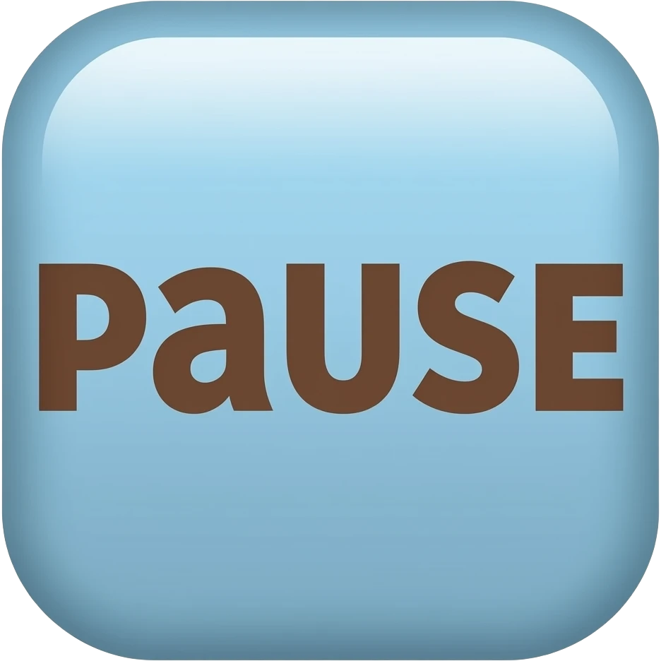 the word "pause" written in big letters emoji
