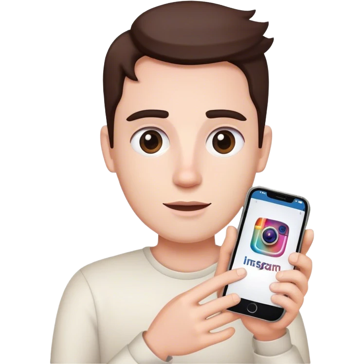 celular com instagram na tela emoji