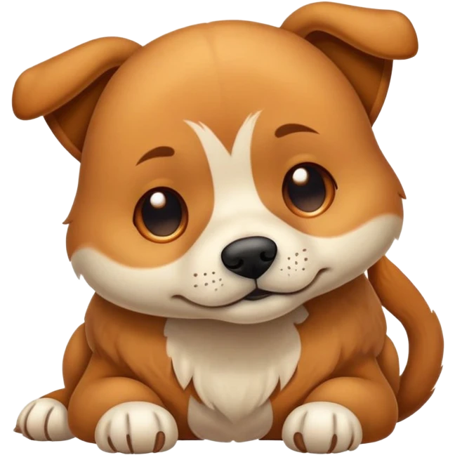 Un perro de raza alano atigrado canela durmiendo emoji