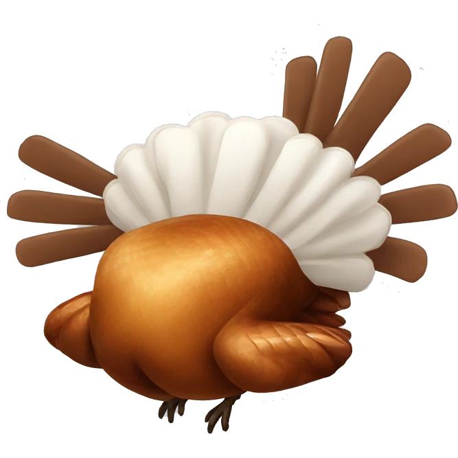 Flying cooked turkey  emoji